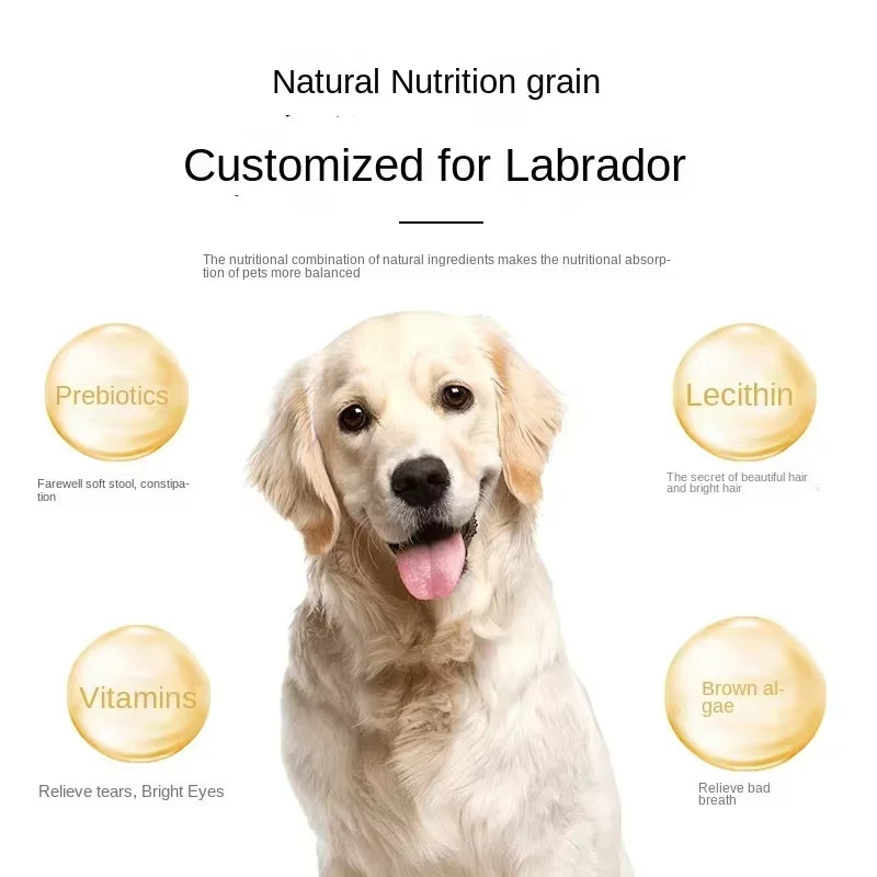 2.5Kg/Pack Labrador Special Dog Food Puppy Adult Dog Feed Chicken Beef Dog Freeze-Dried Food Pet Food Wholesale