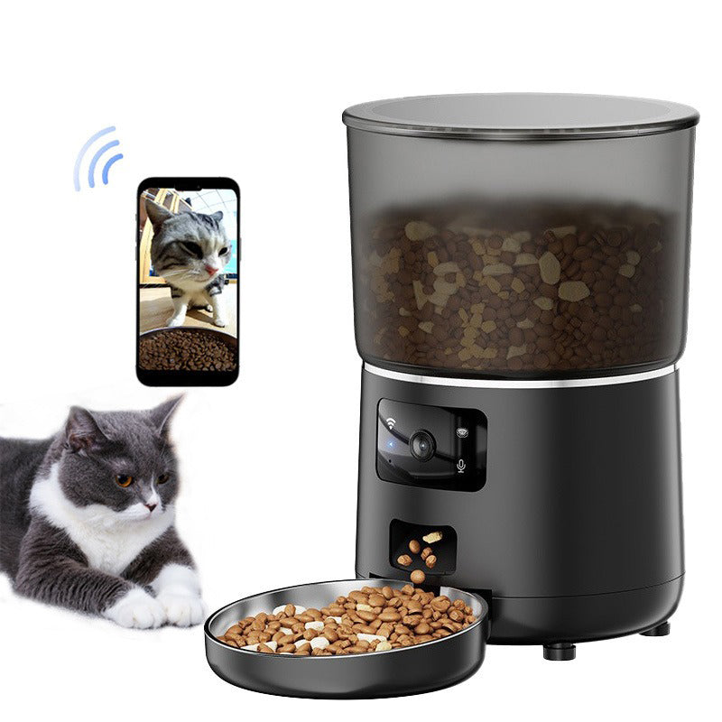 IPSKY PFF040 1080P HD Smart Pet Feeder Camera Wifi Enabled 2-Way Audio Night Vision Automatic Food Dispenser for Pet Life Security