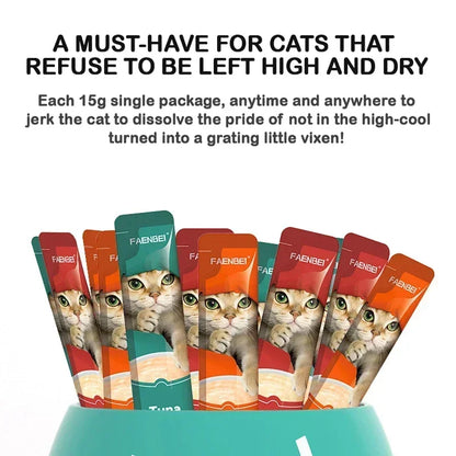 60 Pieces/Box Cat Snacks Cat Strips Whole Box Cat Snacks Tuna Chicken Cat Fattening Pet Snacks Cat Food Cat Food Snack