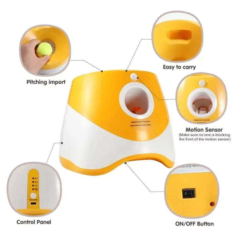 Catapult for Dogs Ball Launcher Dog Toy Tennis Ball Launcher Jumping Ball Pitbull Toys Tennis Ball Machine Automatic Throw Pet