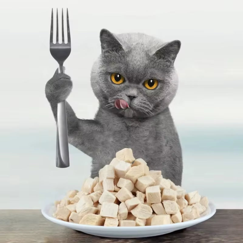 Cat Food Freeze-Dried Chicken Dry Goods for Pets Freeze-Dried and Nutritious Chicken Breast Fatty Gills Meat Pellets Pet Snacks